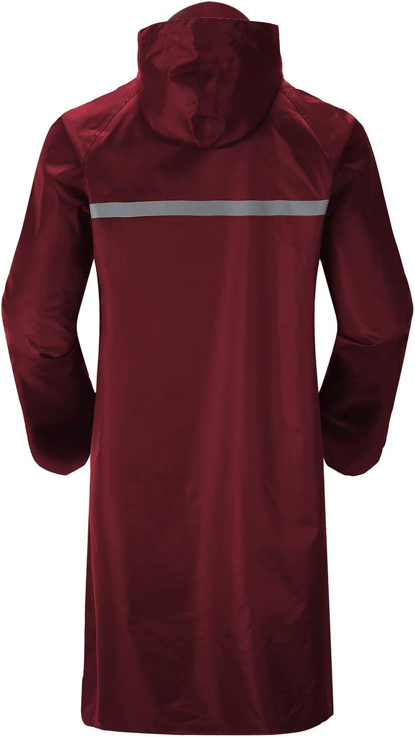 Rain Coat for Mens Rainwear Waterproof Rain Jacket Long Sleeve Raincoat
