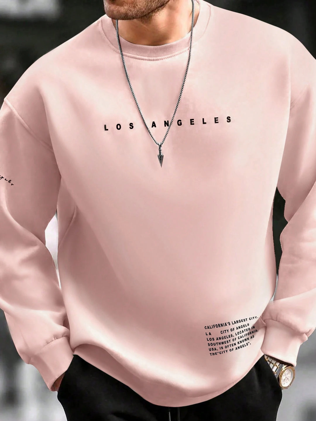 Manfinity Men Slogan Letter Graphic Drop Shoulder Long Sleeve Casual Sweatshirt, Boyfriend Gift