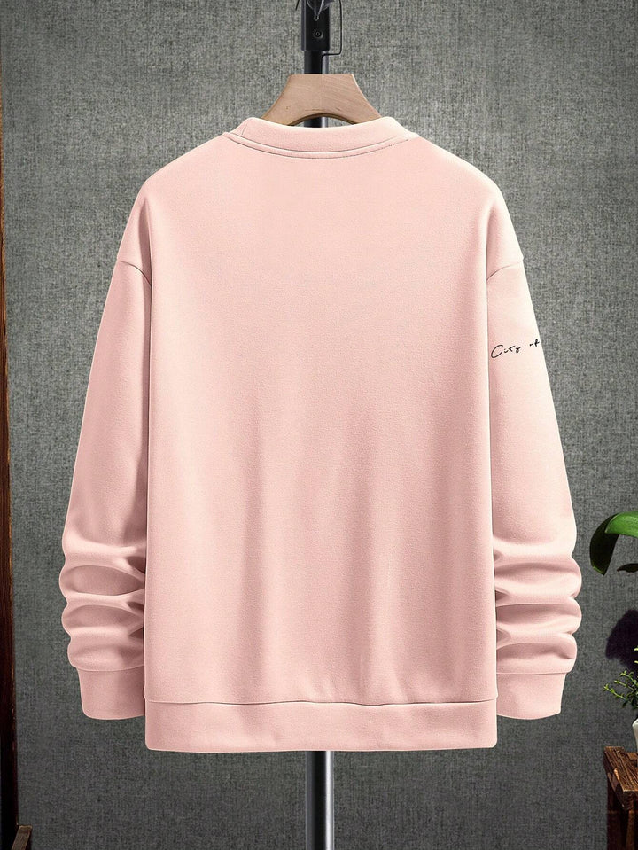 Manfinity Men Slogan Letter Graphic Drop Shoulder Long Sleeve Casual Sweatshirt, Boyfriend Gift