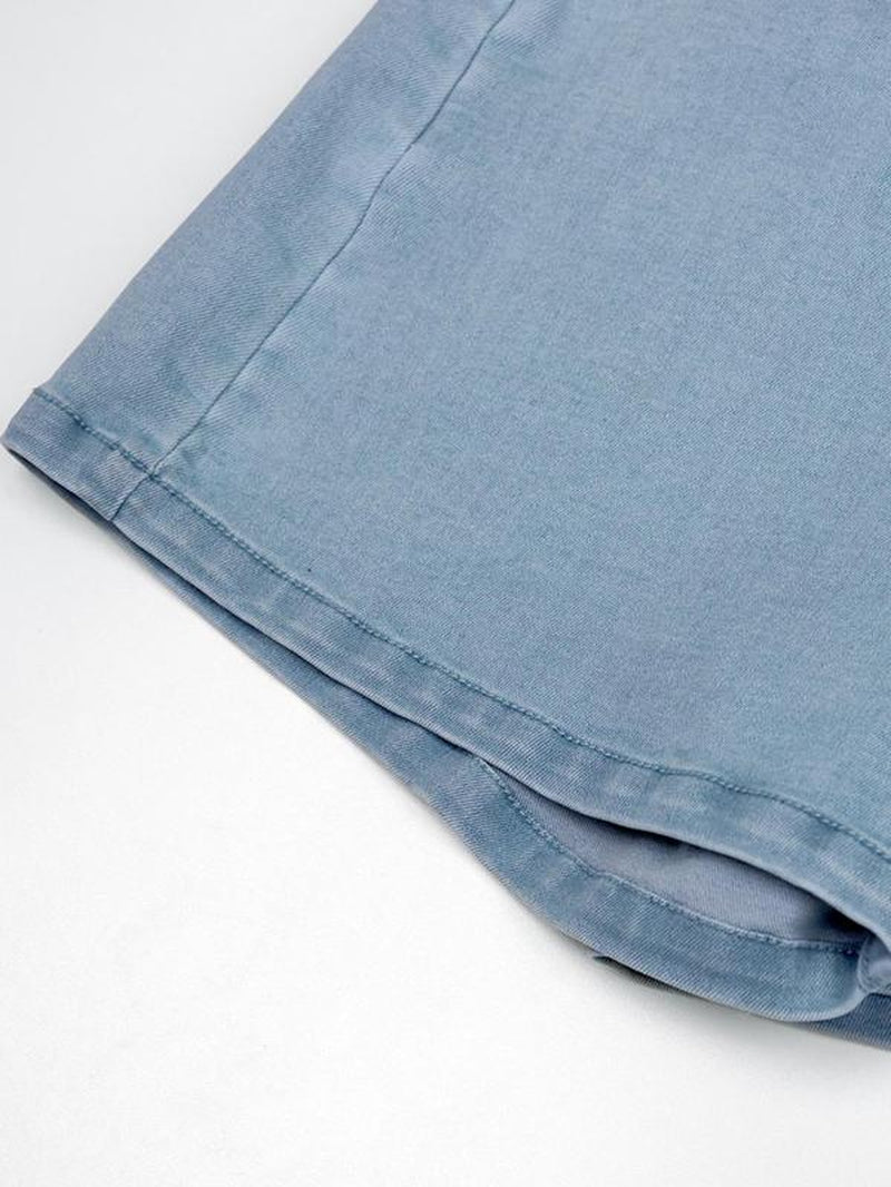 Women'S Plain Denim Shorts, Asymmetrical Hem Button Pocket Jeans Skort, Back to School Outfits, Casual High Waist Jeans Shorts, Jorts Shorts, Summer Outfits 2024, Rave Outfits, Designer Jeans
