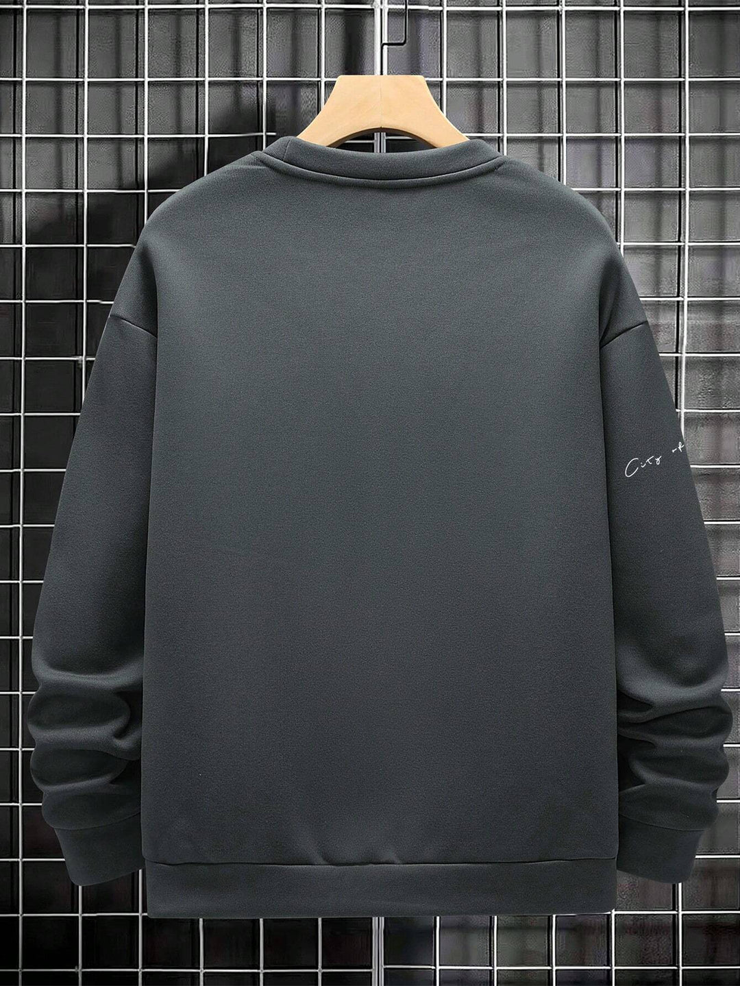 Manfinity Men Slogan Letter Graphic Drop Shoulder Long Sleeve Casual Sweatshirt, Boyfriend Gift